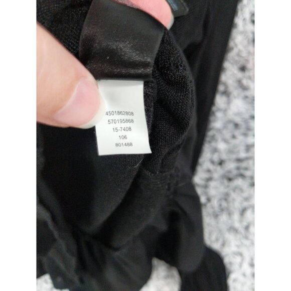 WHBM Sheer Peplum Top Womens SZ S Bell Sleeves Black Lace‎ Goth Grunge Witch EDM - Picture 7 of 9